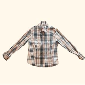 Burberry nova check button up shirt size XL